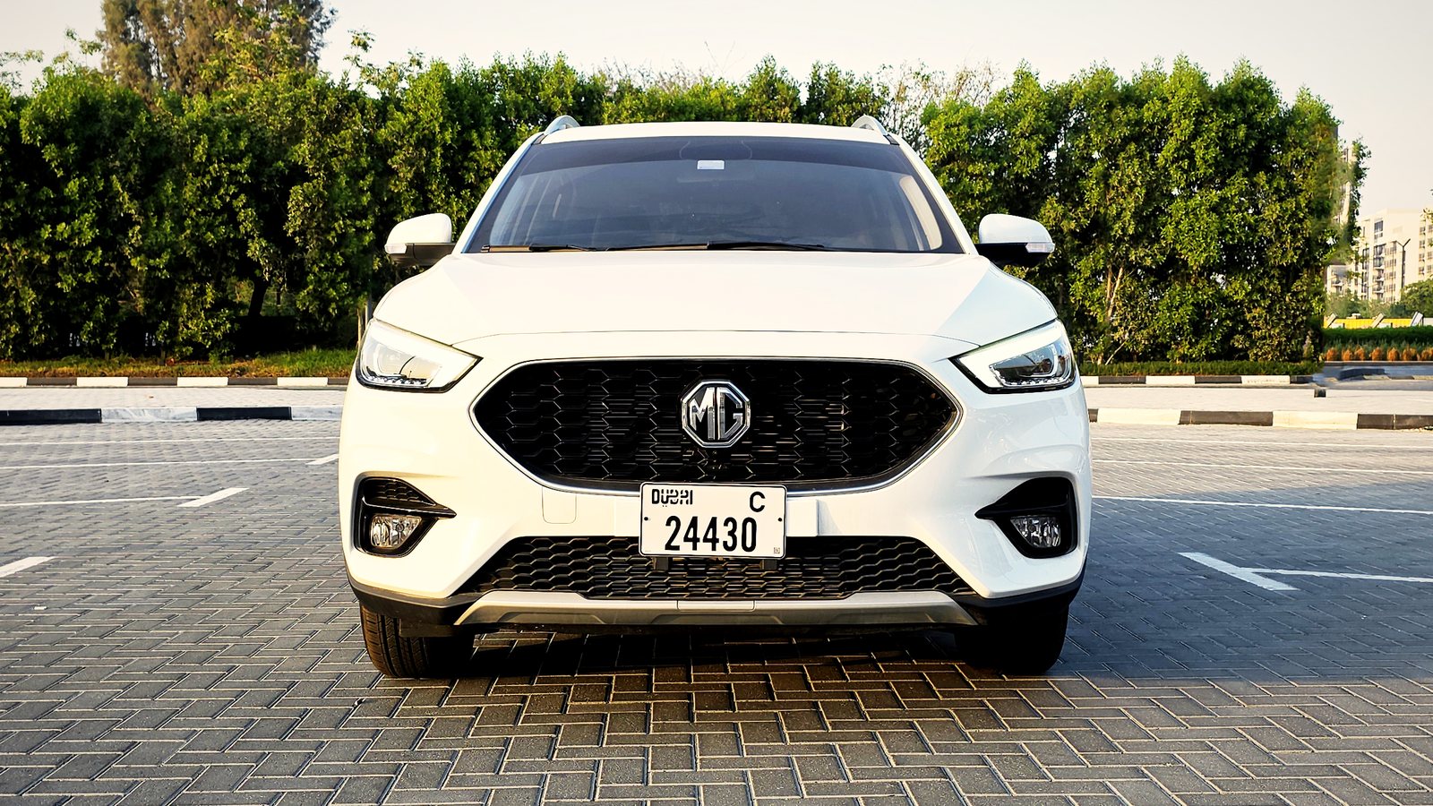 MG ZS, white